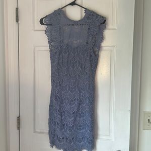 Intimately by Free People Blue Lace Open Back Dress